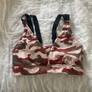 Pink Camo Varley Sports Bra